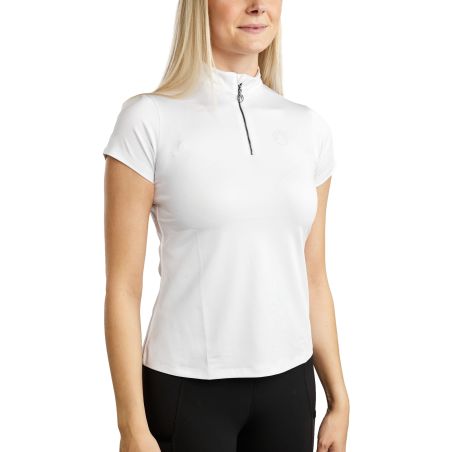 Montar MoElaine dames trainings-T-shirt met korte mouwen en laser uitgesneden logo