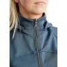 Softshell full zip jas Montar MoBlair afneembare capuchon crystals gun metal dames - Donkers leisteen