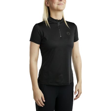 Polo met korte mouwen Montar MoBlair met gunmetal kristallen Junior