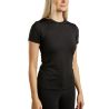 T-shirt maille manches courtes Montar MoStella logo imprimé au laser femme - Noir