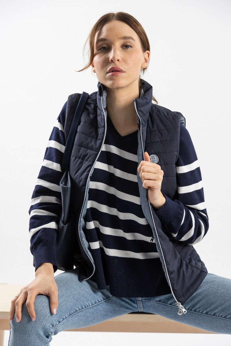 Mouwloos vest Harcour Balzac Marine Marineblauw