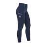 Dameslegging met volledige grip Classic Equestro - Marine blazer / wit