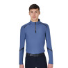 Polo d'entraînement manches longues pour homme coupe ajustée Equestro - Bering sea