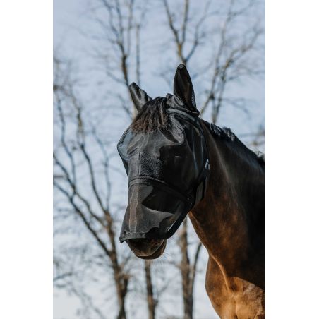 Masque anti-mouches anti-UV Equithème 2 en 1