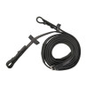 Rênes caoutchouc Stübben Slimline avec crochet 18mm - Ebène argent