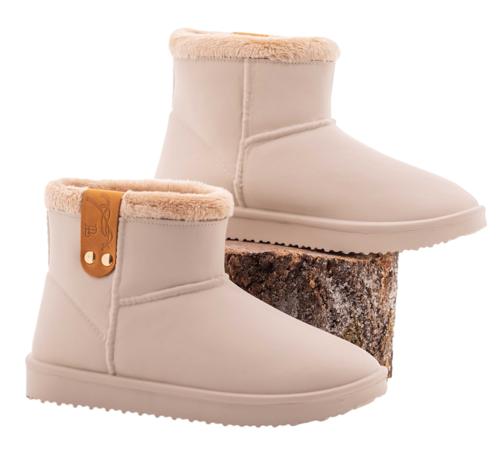 Boots Pénélope fourrées Gris glacier