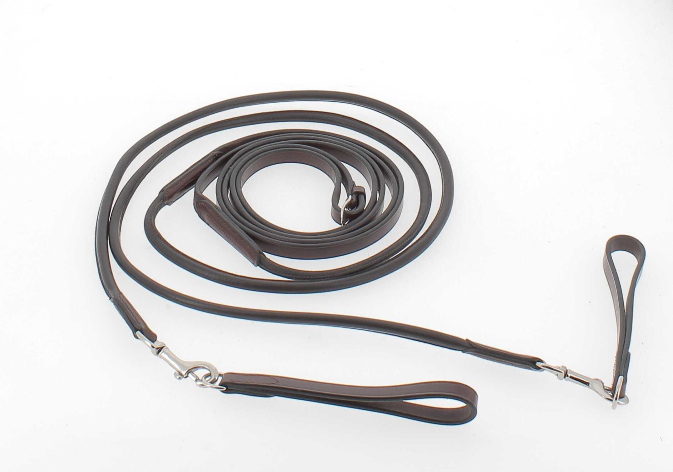 Rênes allemandes Pénélope Cuir rond Havane Marron