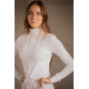 Polo de concours Pénélope Florence manches longues - Blanc