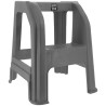 Montoir 2 marches Hippotonic - Gris