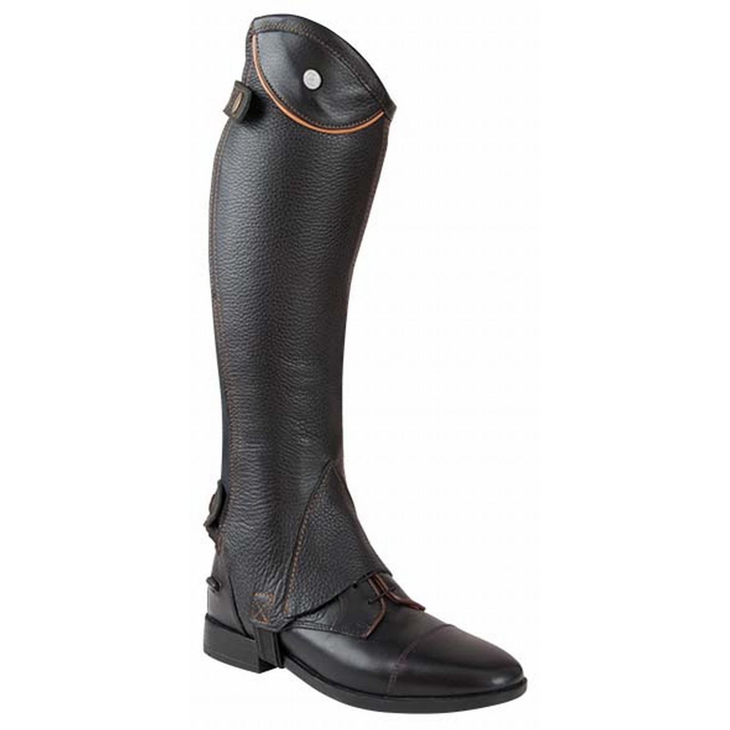 Mini chaps cuir Schubert T de T Marron foncé Mini chaps cuir Schubert T de T Marron foncé