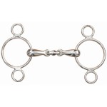 Mors réglable 3 anneaux double brisure T de T