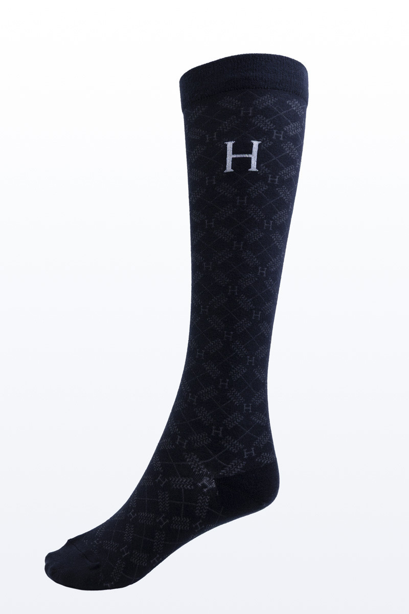 Chaussettes Harcour Aiko par 3 Cacao / noir / tartan