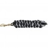 Gevlochten Amerikaanse teugel T de T - Zwart / grijs