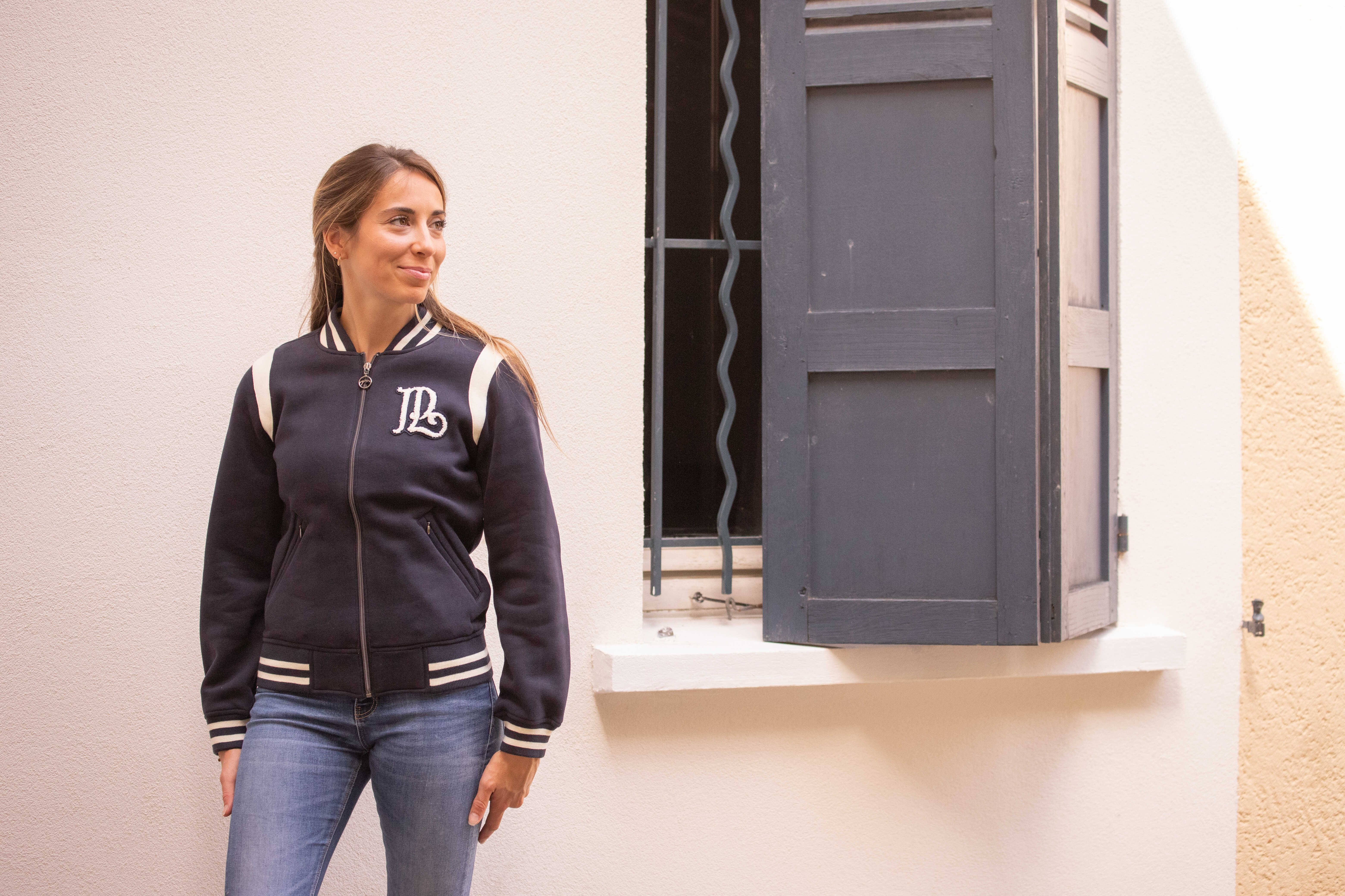 Sweat Pénélope University Marine / offwhite Marineblauw