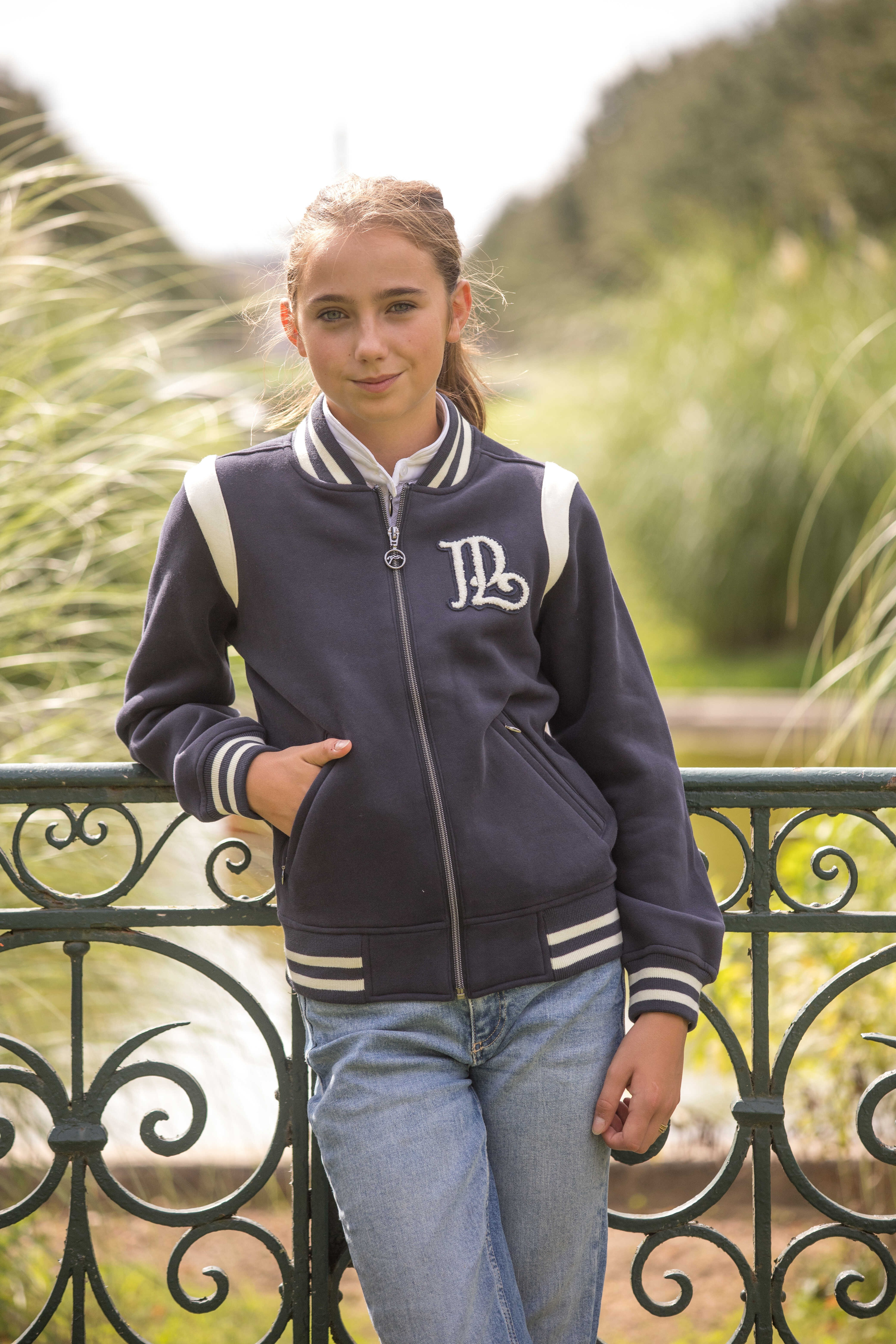 Sweat Pénélope University Marine / offwhite Marineblauw