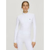 Polo de concours Tommy Hilfiger Equestrian hiver Verona femme manches longues - Blanc optic