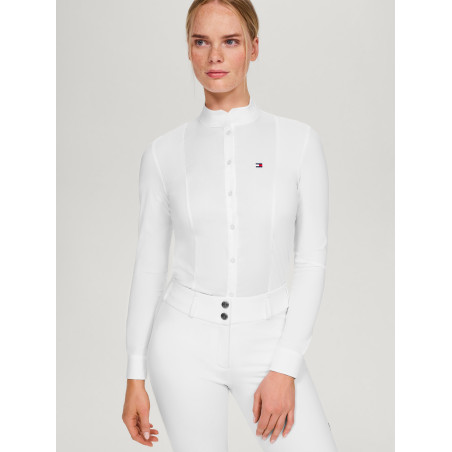 Wedstrijdpolo Tommy Hilfiger Equestrian New Jersey met lange mouwen voor dames