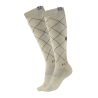 Chaussettes d'équitation ELT Argyle - Gris beige
