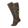 Chaussettes d'équitation ELT Argyle - Brun vert