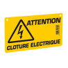 Plaque de signalisation – Attention clôture électrique ! AKO - Jaune