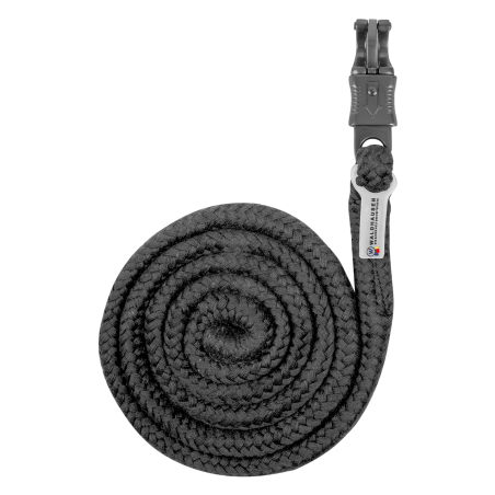 Longe d’attache Plus Waldhausen à mousqueton antipanique bouclerie foncée