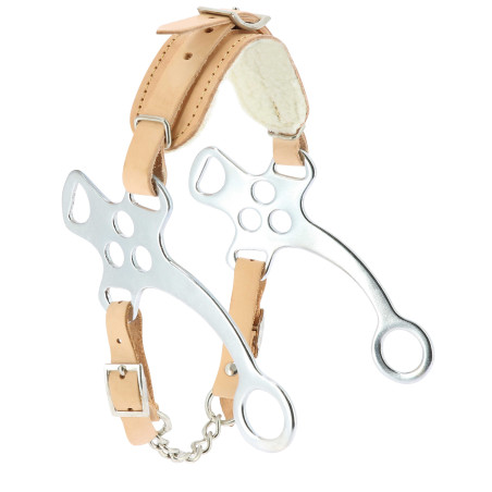 Hackamore verchroomd staal Feeling met schapenvacht gevoerd