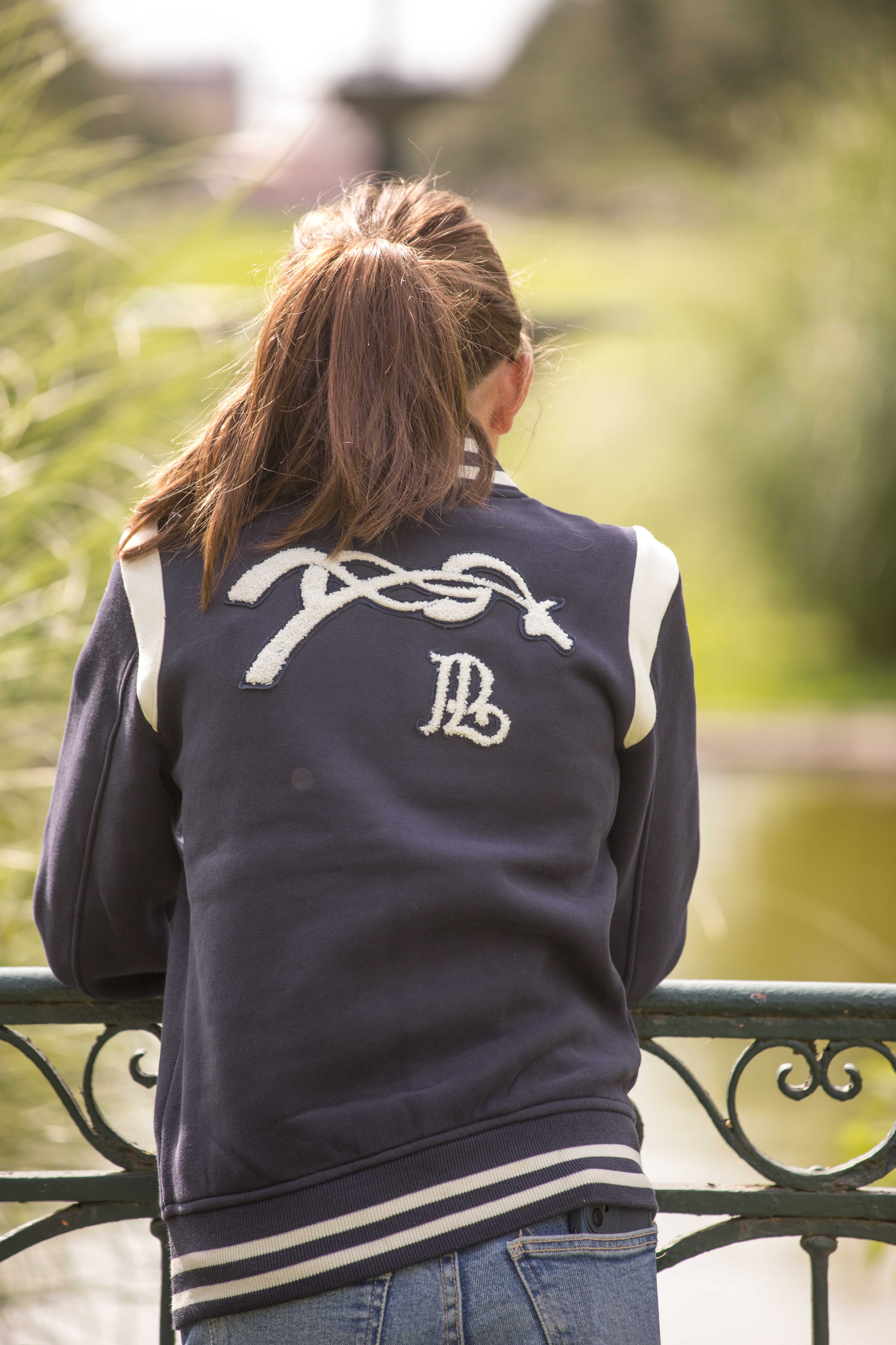 Sweat Pénélope University Marine / offwhite Marineblauw