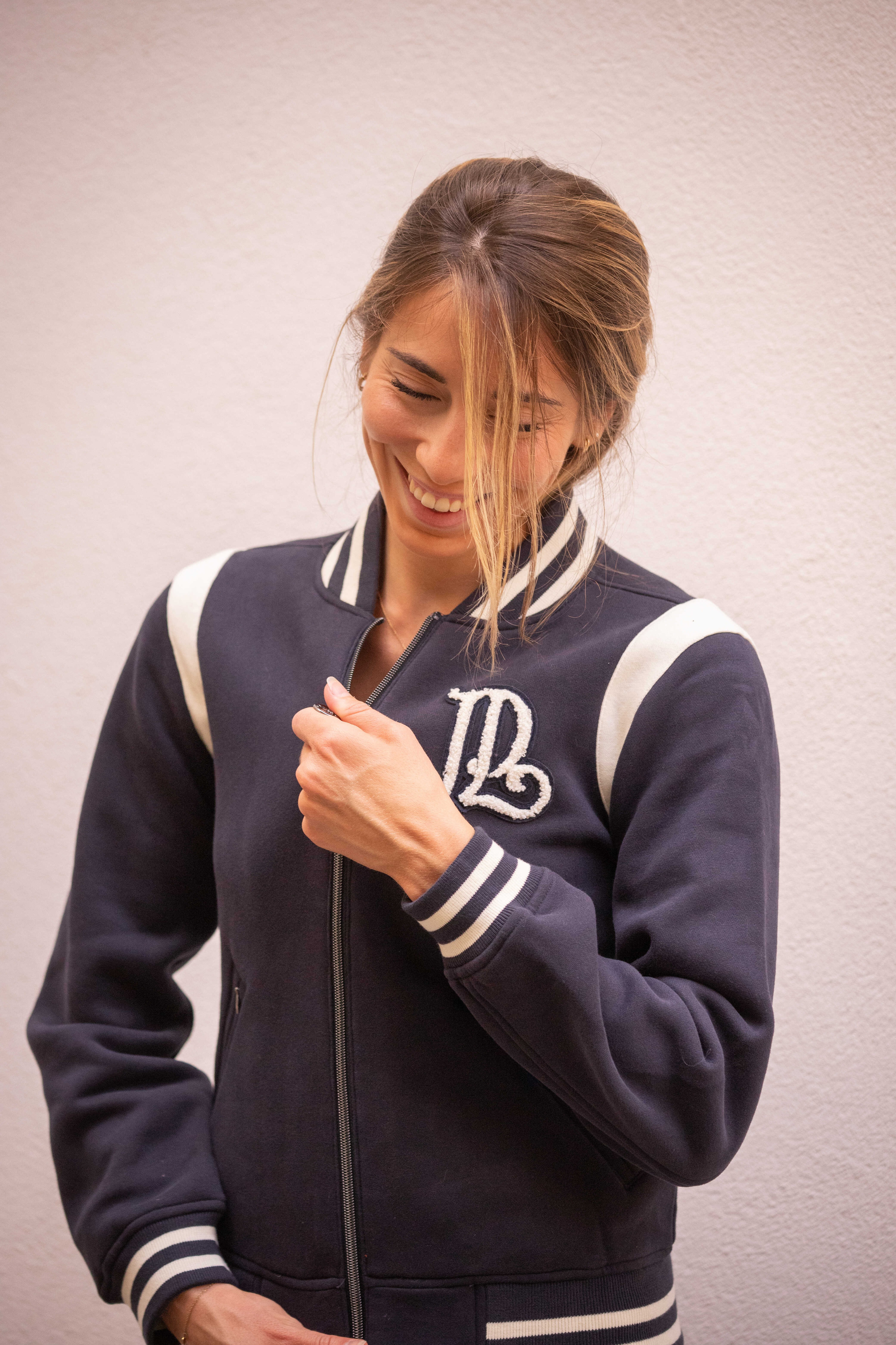 Sweat Pénélope University Marine / offwhite Marineblauw