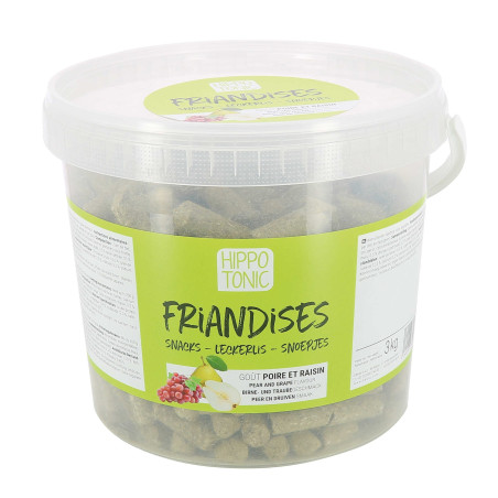 Bonbons pour chevaux goût poire et raisin Hippotonic