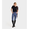 Pantalon d'équitation X-perform Iconic Horse Pilot femme - Vintage Indigo