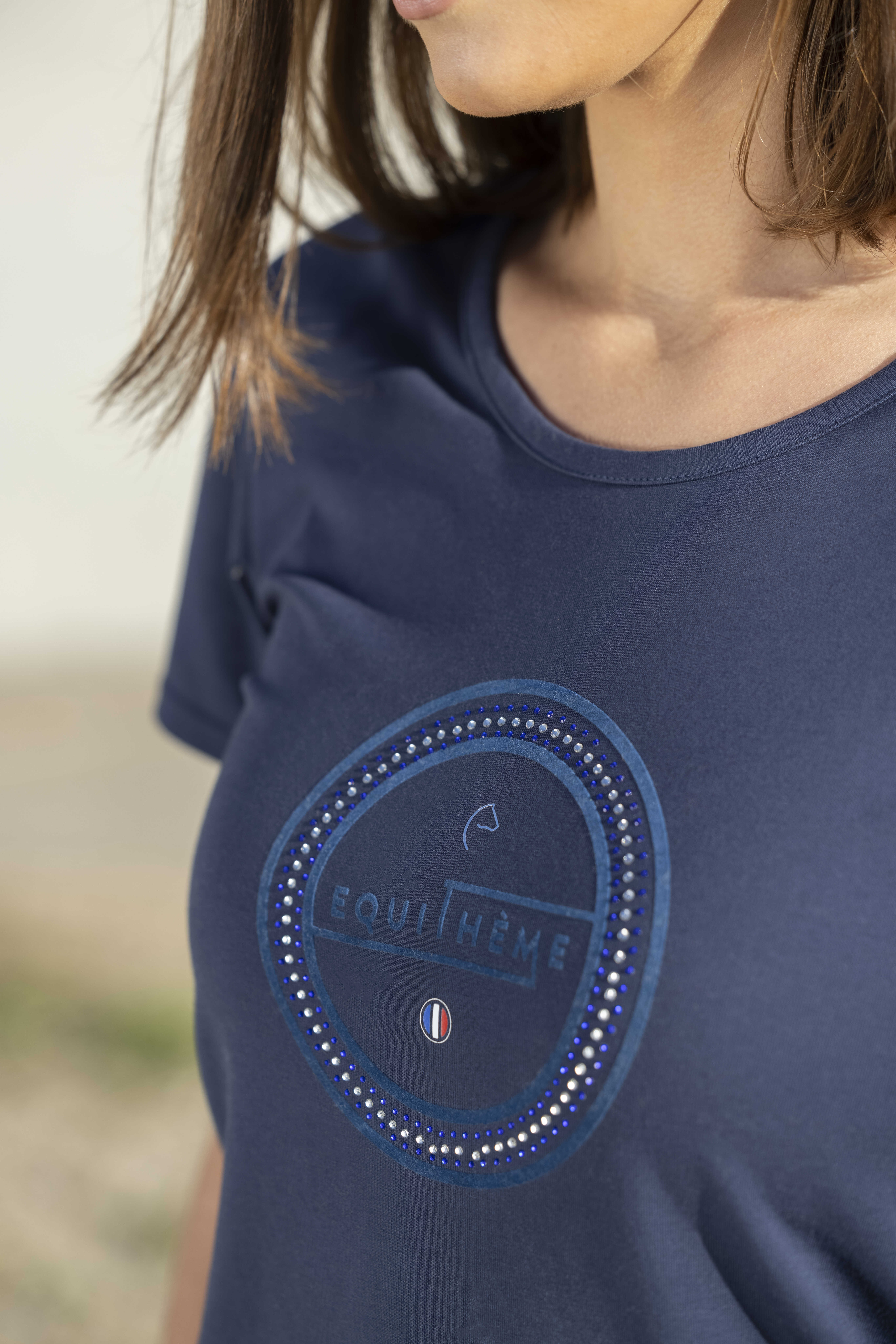 T-shirt Equithème Anna Rose chiné