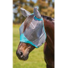 Masque anti-mouches Weatherbeeta ComFiTec Deluxe Fine Mesh avec oreilles - Gris / turquoise