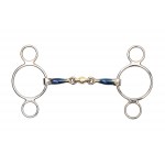 Mors 2 ringen blauw koper Shires