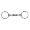 Mors à anneaux double brisure cuivre Shires - Acier inoxydable