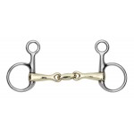Mors Baucher dubbel gebroken messing Shires