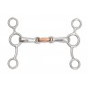 Mors Américain double brisure cuivre Shires - Acier inoxydable