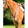 Collier de chasse Collegiate rembourré 3 points ComFiTec Opulux fixation de course - Marron foncé
