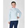 Ademende Dublin paardrijtop met lange mouwen voor kinderen - Lichtblauw
