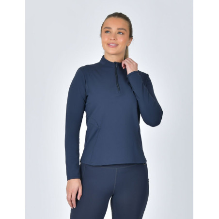 Polo d'équitation Dublin manches longues ajusté et brossé femme