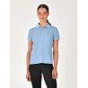 Dames poloshirt met korte mouwen in piquékatoen Dublin - Blauwe nevel