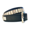 Ceinture Equestrian Stockholm fine - Noir edition