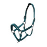 Equestrian Stockholm anatomisch glinsterend lederen halster - Teal blauw
