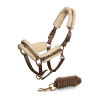 Licol et longe Equestrian Stockholm avec fourrure - Champagne