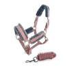 Licol et longe Equestrian Stockholm avec fourrure - Rose