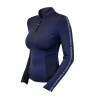 Dames longsleeve polo Equestrian Stockholm Power - Marine moderne tech