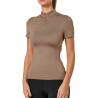 Polo UV Proction Equestrian Stockholm manches courtes femme - Champagne