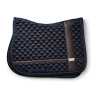 Tapis de selle Equestrian Stockholm jumping avec bandes en cuir - Argent