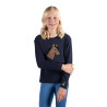 Mia HKM lange mouwen poloshirt - Donkerblauw