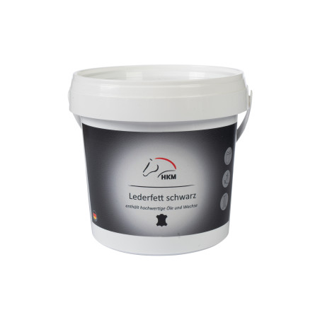 HKM zwarte ledervet