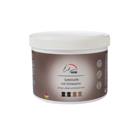 Zadelzeep met spons 500 ml HKM